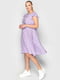 Сукня А-силуету бузкового кольору в принт | 6384977 | фото 2