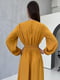 Сукня А-силуету гірчичного кольору з орнаментом | 6396929 | фото 3