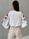 Блуза молочного кольору з квітковим принтом | 6396931 | фото 3