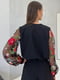 Блуза черная с цветочной вышивкой | 6396936 | фото 3