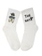 Шкарпетки білі з принтом | 6397129 | фото 4