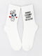 Шкарпетки білі з принтом | 6397130 | фото 2