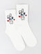 Шкарпетки білі з принтом | 6397130 | фото 4