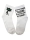 Шкарпетки білі з принтом | 6397132 | фото 3
