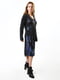 Сукня А-силуету темно-синя з декором | 6397276 | фото 3