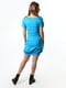 Сукня-футляр блакитна з принтом | 6397365 | фото 4