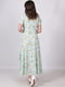 Сукня А-силуету бірюзового кольору в принт | 6334297 | фото 2