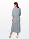 Сукня А-силуету фісташкового кольору в принт | 6334535 | фото 3