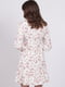 Платье А-силуэта молочного цвета в принт | 6334538 | фото 3