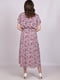Платье А-силуэта розовое в принт | 6334554 | фото 2