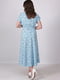 Платье А-силуэта голубое в принт | 6334665 | фото 2
