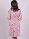 Платье А-силуэта розовое в принт | 6334681 | фото 2