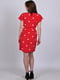 Платье А-силуэта красное в принт | 6334757 | фото 2