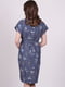 Платье А-силуэта синее в принт | 6335049 | фото 3
