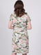 Сукня А-силуету бірюзового кольору в принт | 6335085 | фото 3