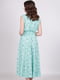 Сукня А-силуету бірюзового кольору в принт | 6335094 | фото 2