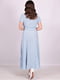 Платье А-силуэта голубое в принт | 6335095 | фото 2