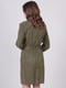 Сукня А-силуету кольору хакі | 6397664 | фото 2