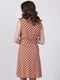 Сукня А-силуету коричнева в горошок | 6397728 | фото 2