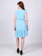 Платье А-силуэта голубое в горошек | 6397733 | фото 3