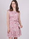 Сукня А-силуету рожева в принт | 6397760