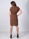 Сукня А-силуету кольору хакі в принт | 6397815 | фото 2