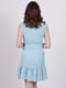 Сукня А-силуету блакитна в горошок | 6398048 | фото 3