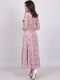 Сукня А-силуету рожева в принт | 6398050 | фото 2