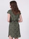 Сукня А-силуету зелена в принт | 6398124 | фото 2