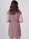 Сукня А-силуету коричнева в горошок | 6398129 | фото 2