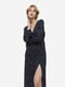 Сукня А-силуету чорна з квітковим принтом | 6398813 | фото 3