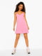 Сукня А-силуету на бретелях рожева | 6399489 | фото 2