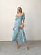 Платье А-силуэта оливковое с цветочным принтом | 6398520 | фото 6