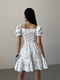Сукня А-силуету молочного кольору з квітковим принтом | 6398530 | фото 5