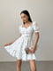 Платье А-силуэта молочного цвета с цветочным принтом | 6398530 | фото 6