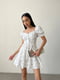 Платье А-силуэта молочного цвета с цветочным принтом | 6398533 | фото 3