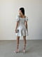 Платье А-силуэта молочного цвета с цветочным принтом | 6398533 | фото 4
