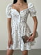 Сукня А-силуету молочного кольору з квітковим принтом | 6398533 | фото 5