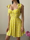 Сукня А-силуету жовта з квітковим принтом | 6398551 | фото 2