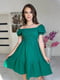 Сукня А-силуету трав'яного кольору | 6398564 | фото 2