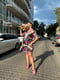 Платье А-силуэта бежевое с цветочным принтом | 6398572 | фото 6