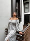 Сукня А-силуету біла з принтом | 6398576 | фото 4