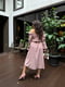 Сукня А-силуету кольору пудри з принтом | 6398585 | фото 4