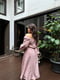 Платье А-силуэта цвета пудры с принтом | 6398585 | фото 5