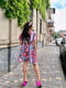 Платье А-силуэта розовое с принтом | 6398588 | фото 4