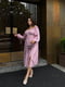 Платье А-силуэта розовое с цветочным принтом | 6398589 | фото 3