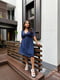 Сукня А-силуету синя у горох | 6398592 | фото 4