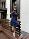 Сукня А-силуету синя у горох | 6398592 | фото 5