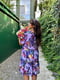 Платье А-силуэта фиолетовое с цветочным принтом | 6398594 | фото 2