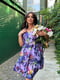 Сукня А-силуету фіолетова з квітковим принтом | 6398594 | фото 4